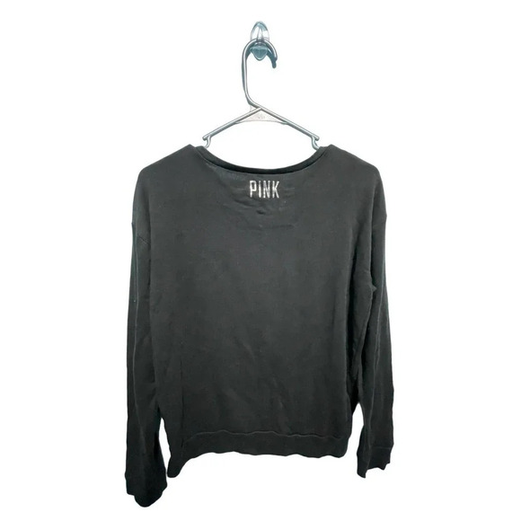 PINK VS IRIDESCENT BLING LONG SLEEVE TOP, SIZE XS - Picture 2 of 6